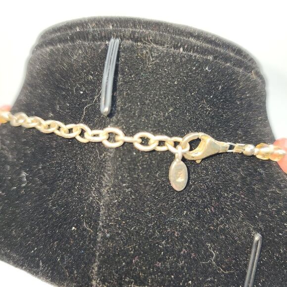 Sterling Silver 925 Vintage Lucite Necklace with .925 Earrings. - Picture 10 of 10